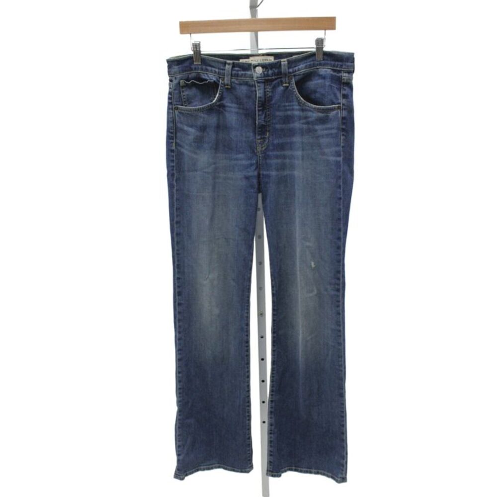 Nili Lotan Women Straight Blue Mid Rise Jeans 32in Inseam Cotton Size 30
